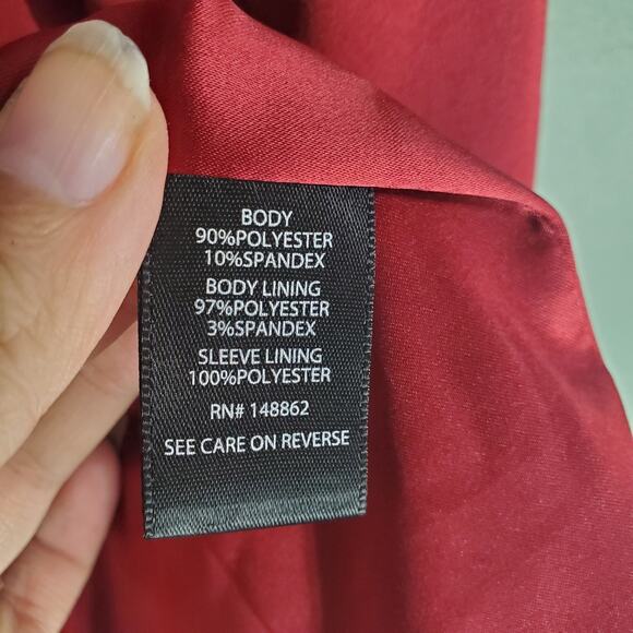 Torrid Womens Jester Red Studio Crepe Longline Blazer Size 2 Career Work Office - Picture 6 of 7